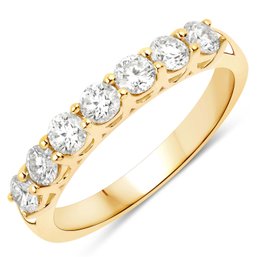 0.77 Carat Genuine Lab Grown Diamond 14K Yellow Gold Ring