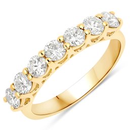 1.05 Carat Genuine Lab Grown Diamond 14K Yellow Gold Ring