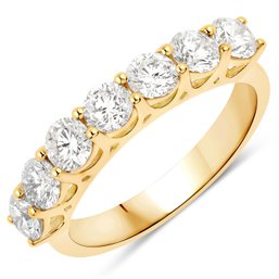 1.54 Carat Genuine Lab Grown Diamond 14K Yellow Gold Ring