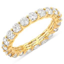 2.52 Carat Genuine Lab Grown Diamond 14K Yellow Gold Ring