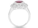 3.10 Carat Ruby .925 Sterling Silver Ring