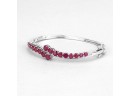 7.48 Carat Ruby Sterling Silver Bangle