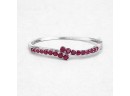 7.48 Carat Ruby Sterling Silver Bangle