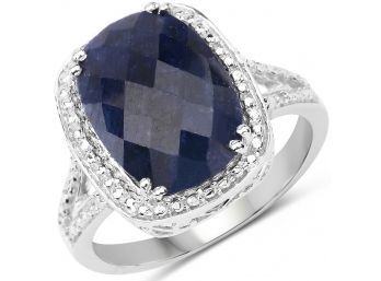8.35 Carat Sapphire .925 Sterling Silver Ring