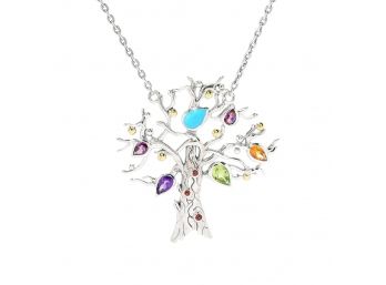 Tree Of Life, Sleeping Beauty Turquoise, Multi Gemstone Necklace