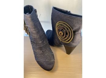 Denim Boots - Size 8