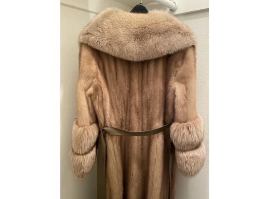 Long Mink And Fox Fur Coat By Lloyds