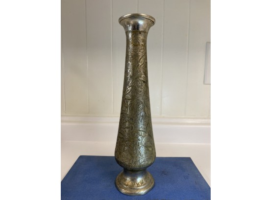 Indian Carved Silver Vase