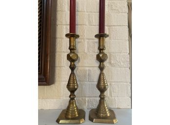 Tall Brass Candlesticks