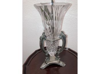 Godinger Crystal Vase 11 Inches Tall