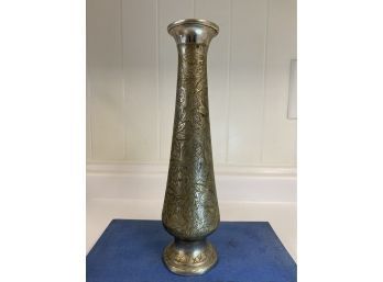 Indian Carved Silver Vase