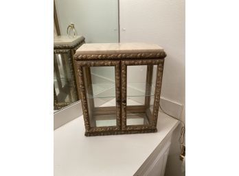 Glass Display Box With Marble Top
