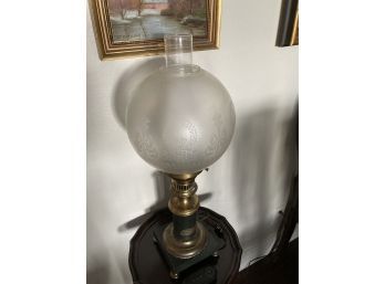 French Tole Lamp 19 Inches Tall