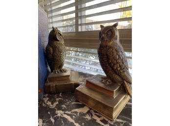 Brass Owl Bookends - Philadelphia Manufacturing