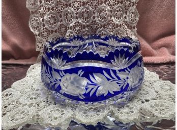 Cut Crystal Glass Bowl