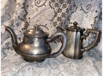 Silver Soldered Individual Tea Pots X 2