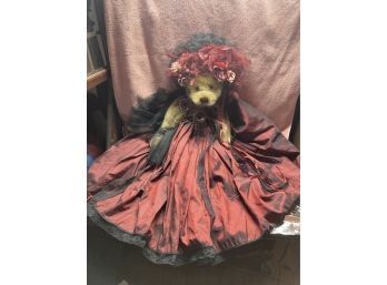 Elsie Massey Victorian Jointed Teddy Bear Doll Vintage Gorgeous Outfit 22' W/Tag