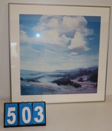 32' X 32' - Framed Art Work - Unknown Artist - Clouds