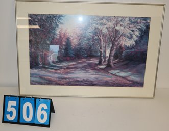 38' X 26' - Framed Art Work - Unknown Artist - Trees