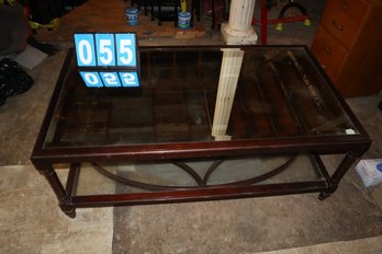 Wood & Glass Table - 49' X 28'