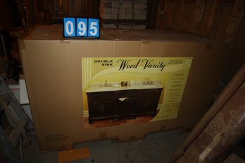 Brand New In Box - Double Sink Wood Vanity (No Faucets)