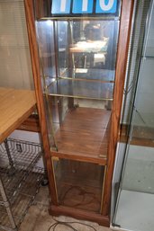 Tall Wooden And Glass Cabinet - 17' X 72'