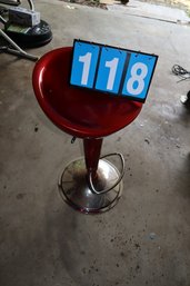 27' Tall Retro - Red Bar Chair Stool