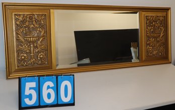51' X 18' - Vintage Framed Mirror - Gold W/ Embellishments