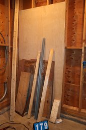 2 Large Pieces Of Plywood & Pieces Of Metal & Wood