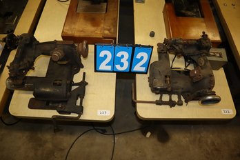 2 Vintage Columbia & Blind-Stitch Sewing Machines (No Table)