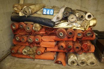 GIGANTIC LOT - Fabric Rolls - Fabric & Plastic Rolls Dozens Of GIANT Rolls