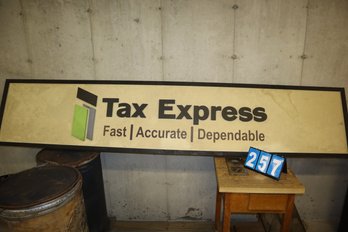 Large Vintage Tax Express Sign - Accountant 120' X 24'