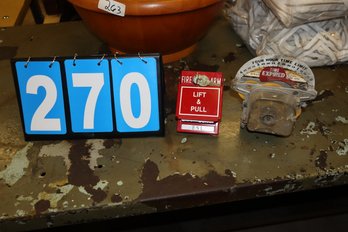 Vintage Parking Meter Parts & Fire Alarm Pull With Keys