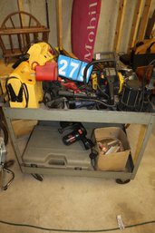 LARGE LOT Of Power Tools (Cart Not Included)
