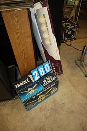 2 New In Box Items - 52' Ceiling Fan & Seashell Vanity Light