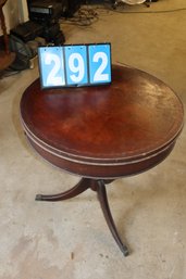 23' Round Wooden Vintage Side Table