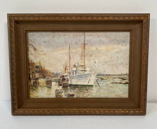 Sailboat Print With Wood Frame