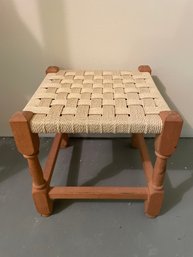 Woven Rope Square Footstool