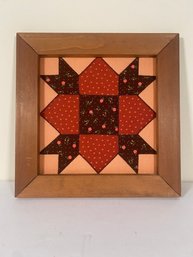 Quilted Wall Art In Wood Frame