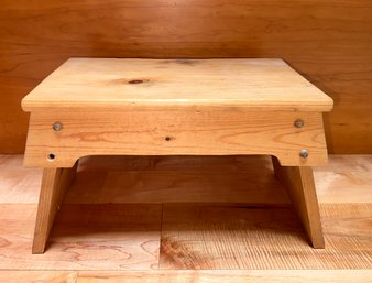 Solid Wood Step Stool -unfinished