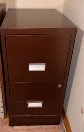 Brown Two Drawer Filing Cabinet