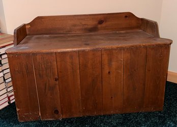 Vintage Woden Bench With Storage