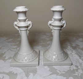 Pair Of Ceramic Candlestick Holders