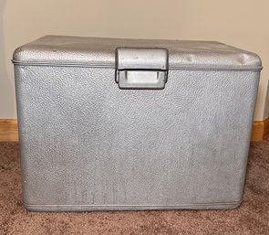 Vintage Silver Cooler With Expandable Tray