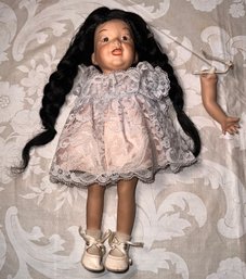 Vintage Porcelain Doll 1 Arm