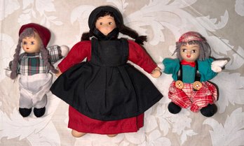 Set Of 3 Vintage Dolls