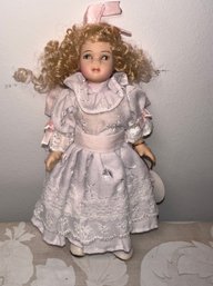 Vintage Blonde Porcelain Doll