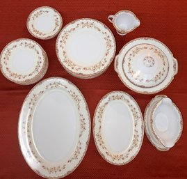 National China Hand Painted Floral Pattern Set