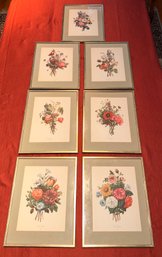 J.L. Prevost Floral Prints 1978 Set Of 7
