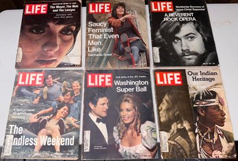Life Magazine Lot 1970s Set Of 6